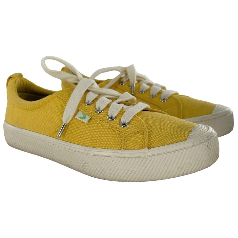 CARIUMA Oca Yellow Canvas Low Top Sneakers Women's Size 8.5 Men's 7